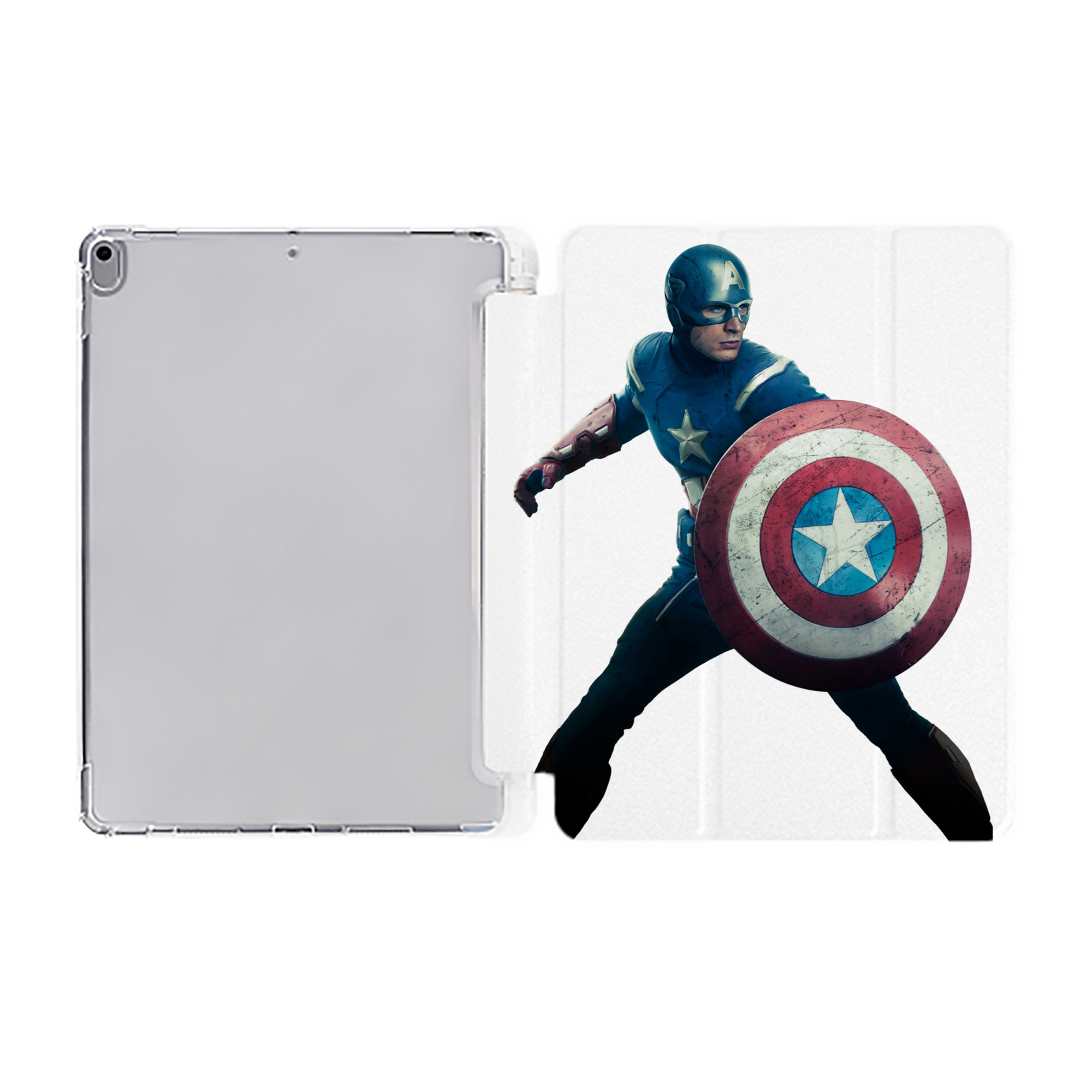 （画像用） アベンジャーズ The Avengers IPad ケース ペン収納付き 三つ折りスタンド PUレザー×シリコン 対応機種9.5/10.5/10.9インチ